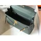 Hermes Kelly 28cm Retourne Bag In Vert Amande Clemence Leather