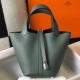 Hermes Picotin Lock 18 Bag In Vert Amande Clemence Leather