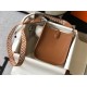 Hermes Evelyne III TPM Mini Bag In Gold Clemence Leather