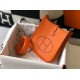 Hermes Evelyne III TPM Mini Bag In Orange Clemence Leather