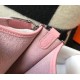 Hermes Evelyne III TPM Mini Bag In Pink Clemence Leather