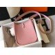 Hermes Evelyne III TPM Mini Bag In Pink Clemence Leather