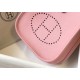 Hermes Evelyne III TPM Mini Bag In Pink Clemence Leather