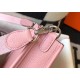 Hermes Evelyne III TPM Mini Bag In Pink Clemence Leather