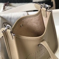 Hermes Evelyne III TPM Mini Bag In Tourterelle Clemence Leather