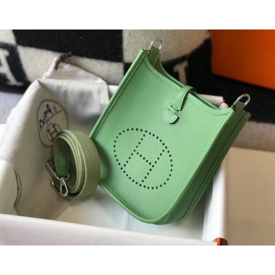 Hermes Evelyne III TPM Mini Bag In Vert Criquet Clemence Leather