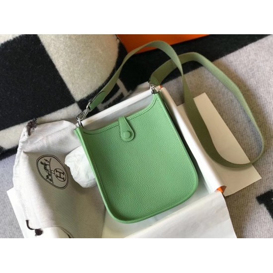 Hermes Evelyne III TPM Mini Bag In Vert Criquet Clemence Leather