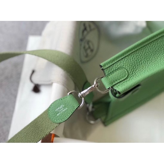 Hermes Evelyne III TPM Mini Bag In Vert Criquet Clemence Leather