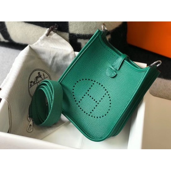 Hermes Evelyne III TPM Mini Bag In Vert Vertigo Clemence Leather