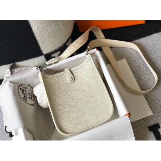 Hermes Evelyne III TPM Mini Bag In Craie Clemence Leather