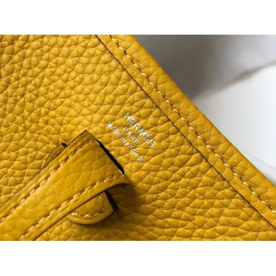 Hermes Evelyne III TPM Mini Bag In Yellow Clemence Leather