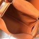 Hermes Orange Clemence Lindy 30cm Bag with GHW