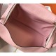 Hermes Pink Clemence Lindy 30cm Bag with GHW