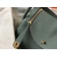 Hermes Vert Amande Clemence Lindy 30cm Bag with GHW