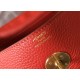 Hermes Red Clemence Lindy 30cm Bag with GHW