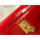 Hermes Kelly Mini II Bag In Red Embossed Crocodile Leather