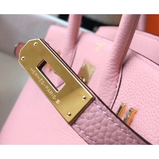 Hermes Pink Clemence Birkin 30cm Bag GHW