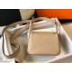 Hermes Mini Lindy Bag In Trench Clemence Leather