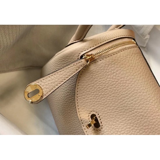 Hermes Mini Lindy Bag In Trench Clemence Leather