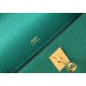 Hermes Kelly Pochette Bag In Vert Veronese Epsom Leather