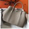 Hermes Garden Party 30 Bag In Grey Clemence Calfskin