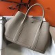 Hermes Garden Party 30 Bag In Grey Clemence Calfskin