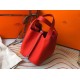 Hermes Picotin Lock 22 Bag In Red Clemence Leather