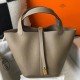 Hermes Picotin Lock 22 Bag In Tourterelle Clemence Leather