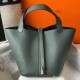 Hermes Picotin Lock 22 Bag In Vert Amande Clemence Leather