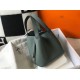 Hermes Picotin Lock 22 Bag In Vert Amande Clemence Leather