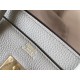 Hermes Birkin 35cm Bag In Pearl Grey Clemence Leather GHW