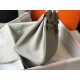 Hermes Birkin 35cm Bag In Pearl Grey Clemence Leather GHW