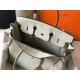 Hermes Birkin 35cm Bag In Pearl Grey Clemence Leather GHW