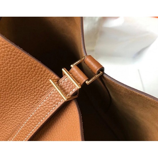 Hermes Picotin Lock 22 Bag In Gold Clemence Leather