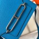 Hermes Sac Roulis Mini Bag In Blue Hydra Evercolor Calfskin