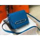 Hermes Sac Roulis Mini Bag In Blue Hydra Evercolor Calfskin