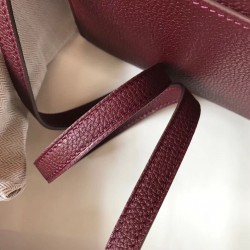 Hermes Sac Roulis Mini Bag In Burgundy Evercolor Calfskin