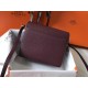 Hermes Sac Roulis Mini Bag In Burgundy Evercolor Calfskin