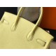 Hermes Birkin 30cm Bag In Jaune Poussin Clemence Leather GHW