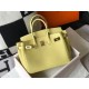 Hermes Birkin 30cm Bag In Jaune Poussin Clemence Leather GHW