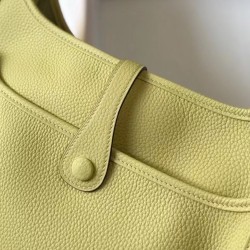 Hermes Evelyne III 29 PM Bag In Jaune Poussin Clemence Leather