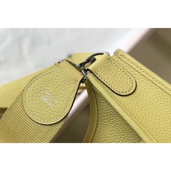 Hermes Evelyne III 29 PM Bag In Jaune Poussin Clemence Leather