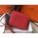 Hermes Sac Roulis Mini Bag In Red Evercolor Calfskin