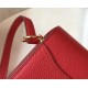 Hermes Sac Roulis Mini Bag In Red Evercolor Calfskin