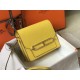 Hermes Sac Roulis Mini Bag In Yellow Evercolor Calfskin