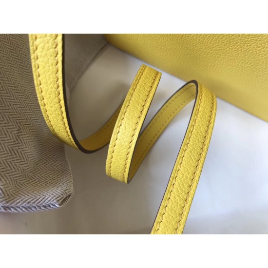 Hermes Sac Roulis Mini Bag In Yellow Evercolor Calfskin