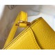 Hermes Sac Roulis Mini Bag In Yellow Evercolor Calfskin