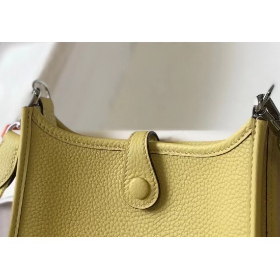 Hermes Evelyne III Mini Bag In Jaune Poussin Clemence Leather