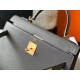 Hermes Kelly 28cm Sellier Bag In Ardoise Epsom Leather