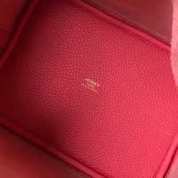 Hermes Picotin Lock 18 Bag In Rose Lipstick Clemence Leather